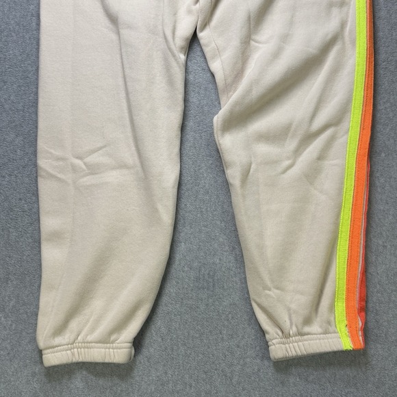 Aviator Nation Joggers Womens Small Classic 5 Stripe Retro Fleece Sweatpants - Picture 3 of 9
